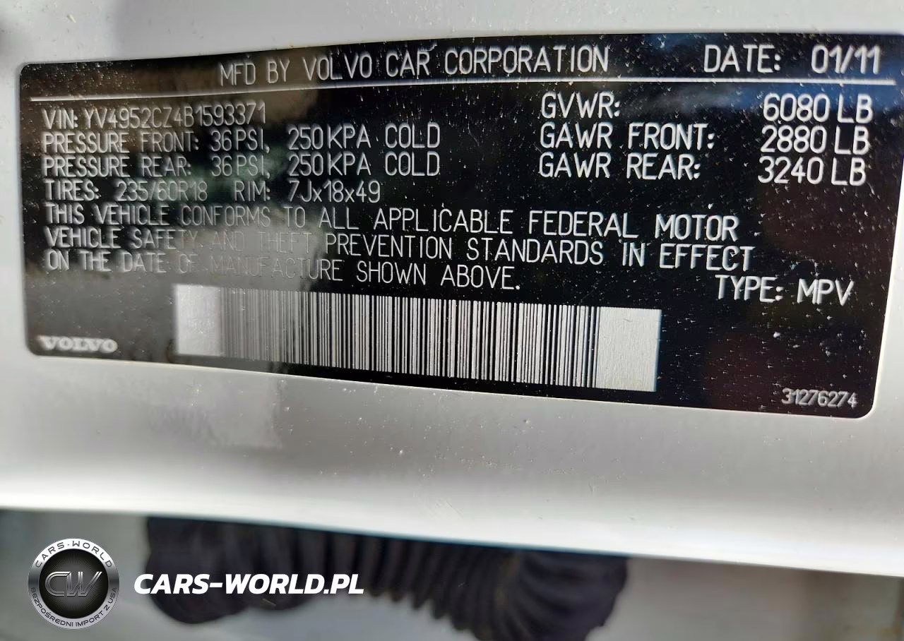 2011 Volvo Xc90 3.2 VIN:YV4952CZ4B1593371 - 12