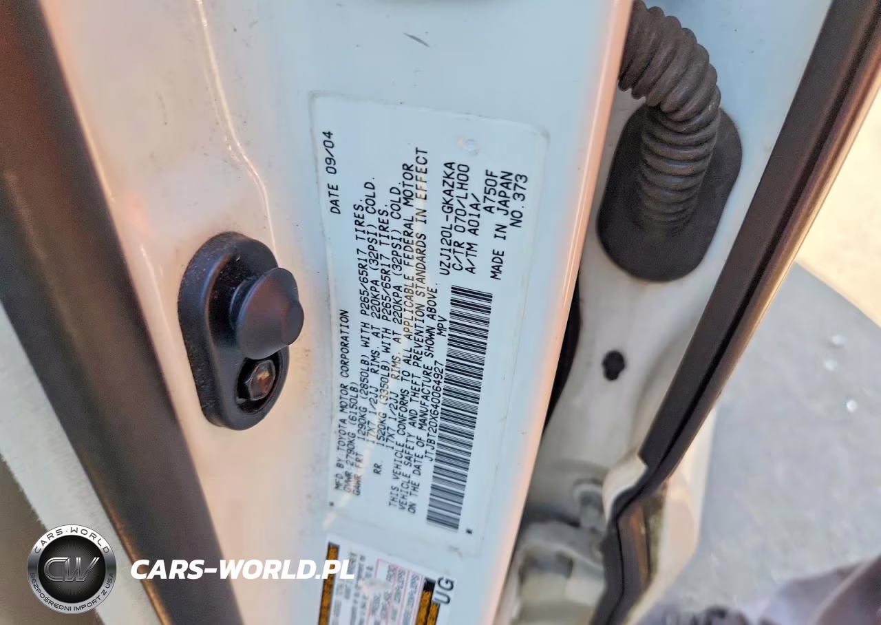 2004 Lexus Gx 470 VIN:JTJBT20X640064927 - 12