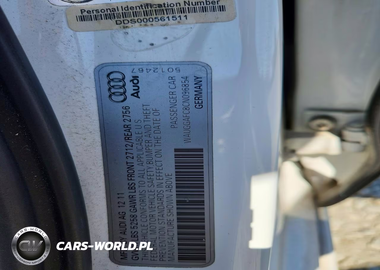 2012 Audi A6 Premium Plus VIN:WAUGGAFC8CN096854 - 12