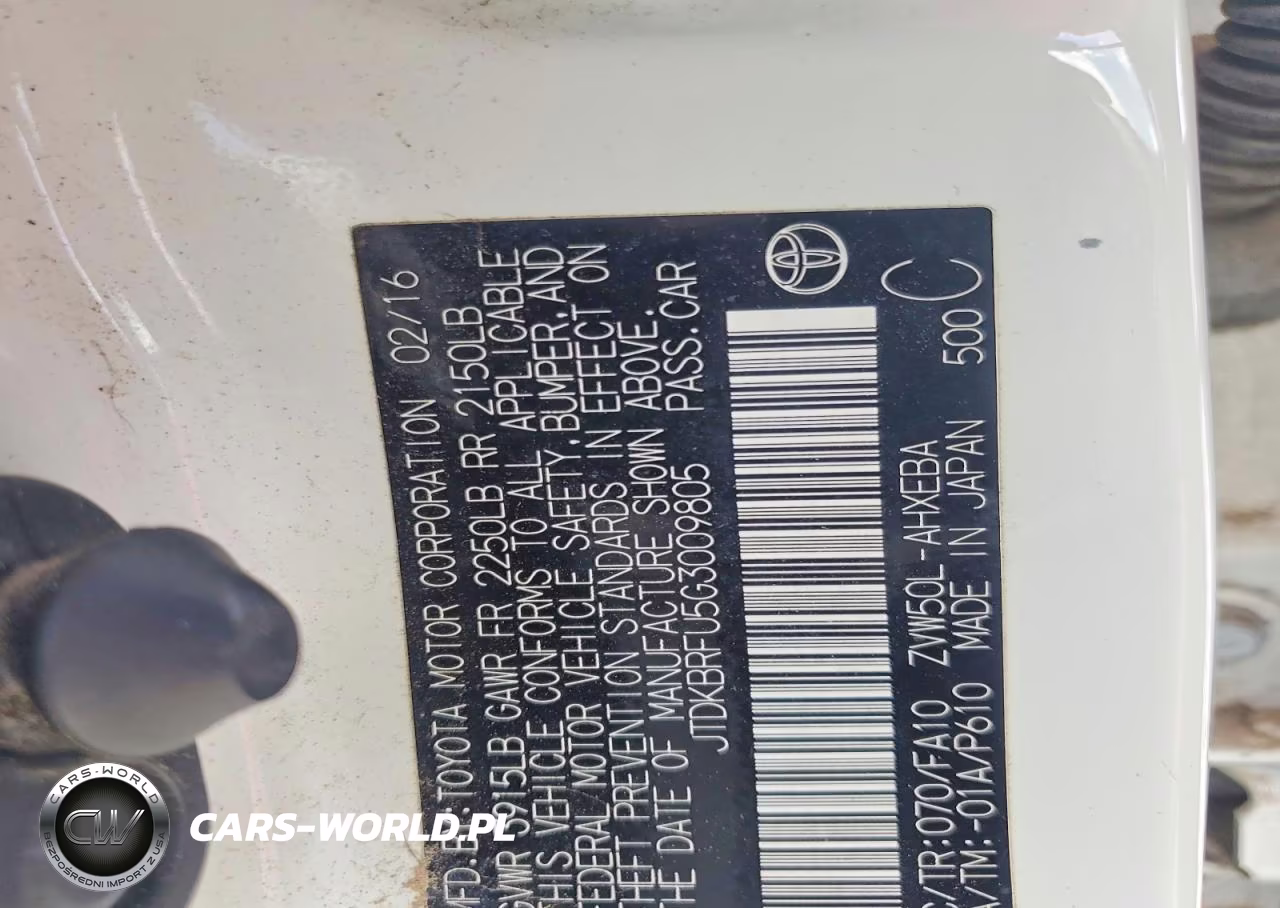 2016 Toyota Prius Two VIN:JTDKBRFU5G3009805 - 12