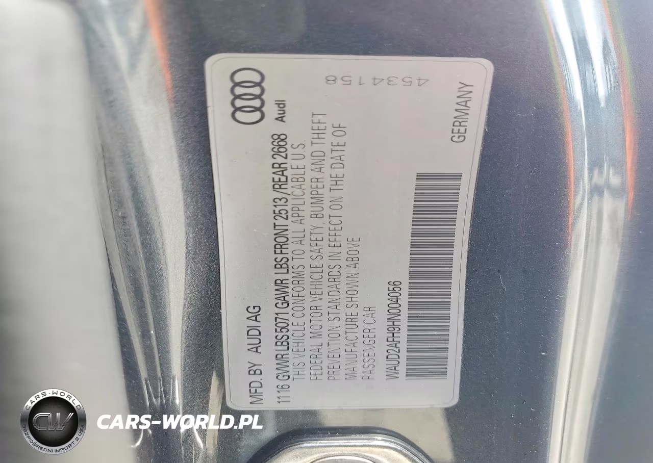 2017 Audi A5 Sport VIN:WAUD2AFH9HN004056 - 12