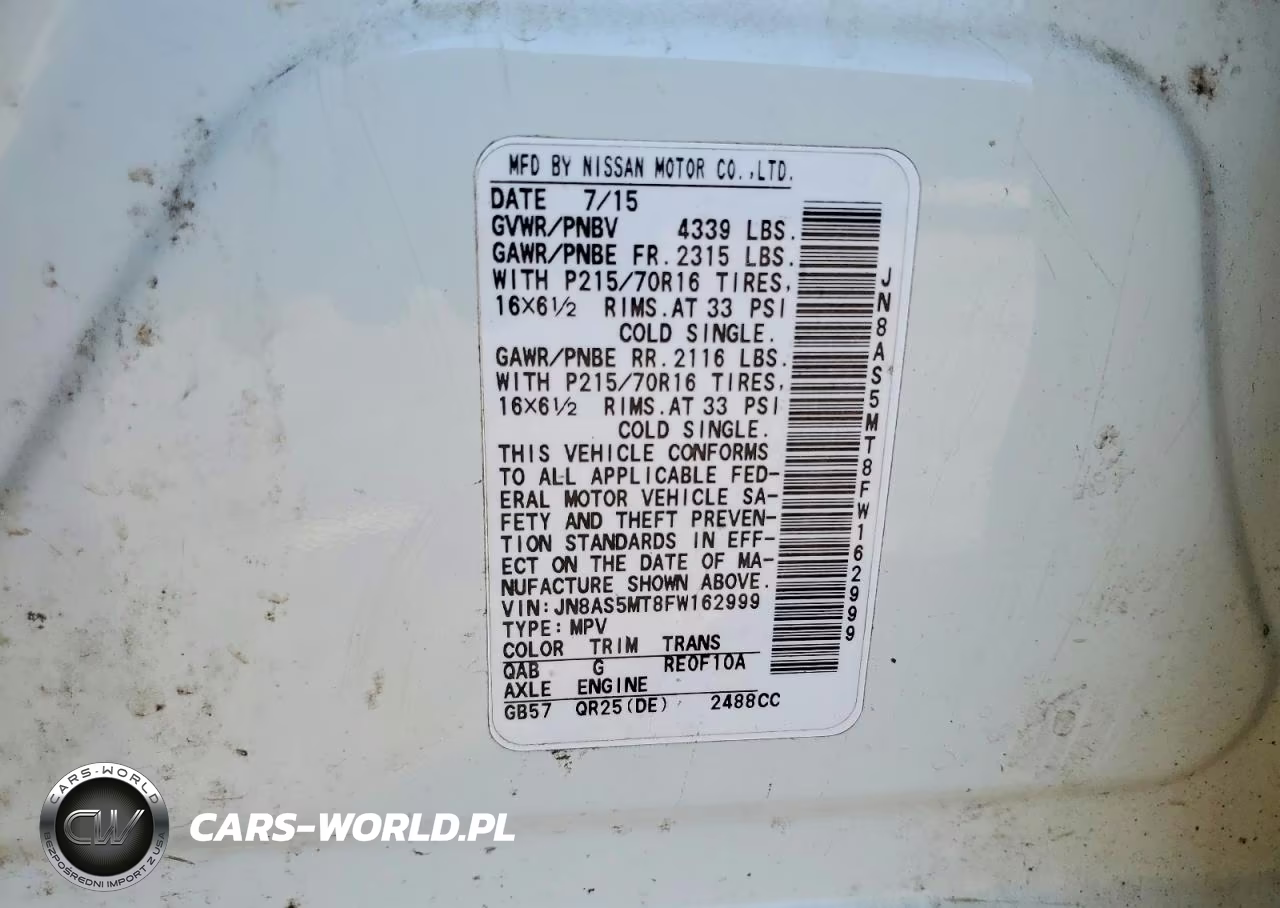2015 Nissan Rogue Select S VIN:JN8AS5MT8FW162999 - 12