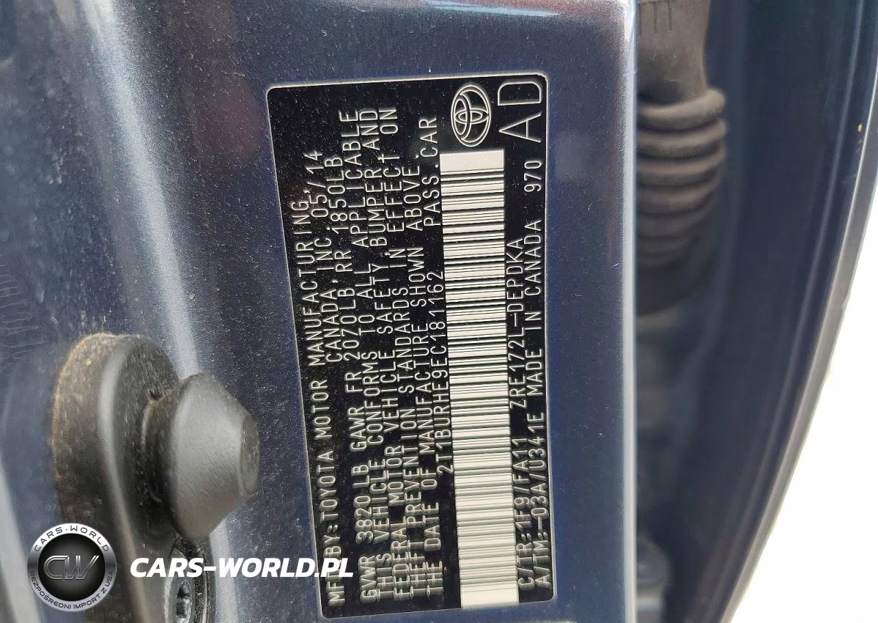 2014 Toyota Corolla L VIN:2T1BURHE9EC181162 - 12