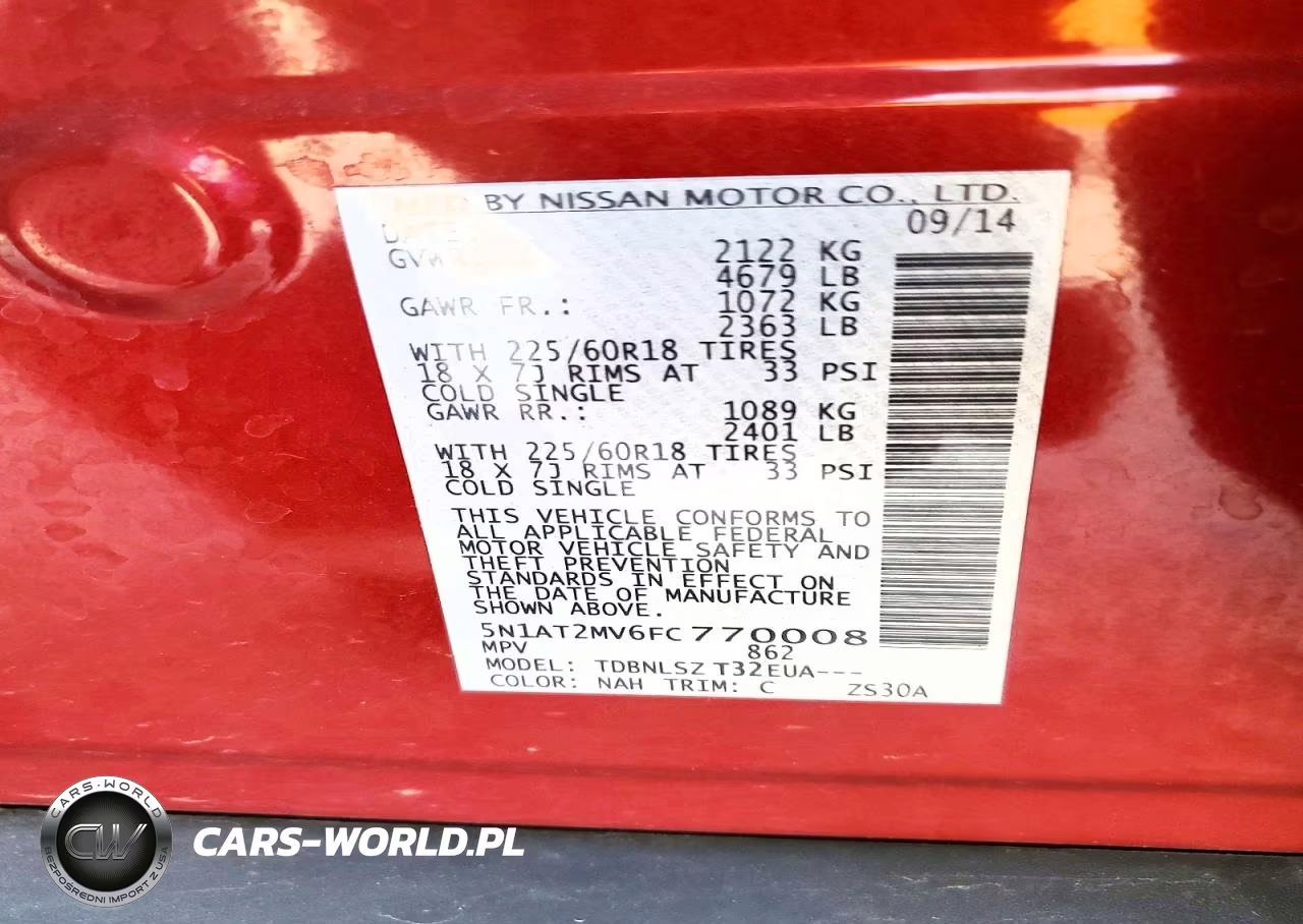 2015 Nissan Rogue Sl VIN:5N1AT2MV6FC770008 - 13