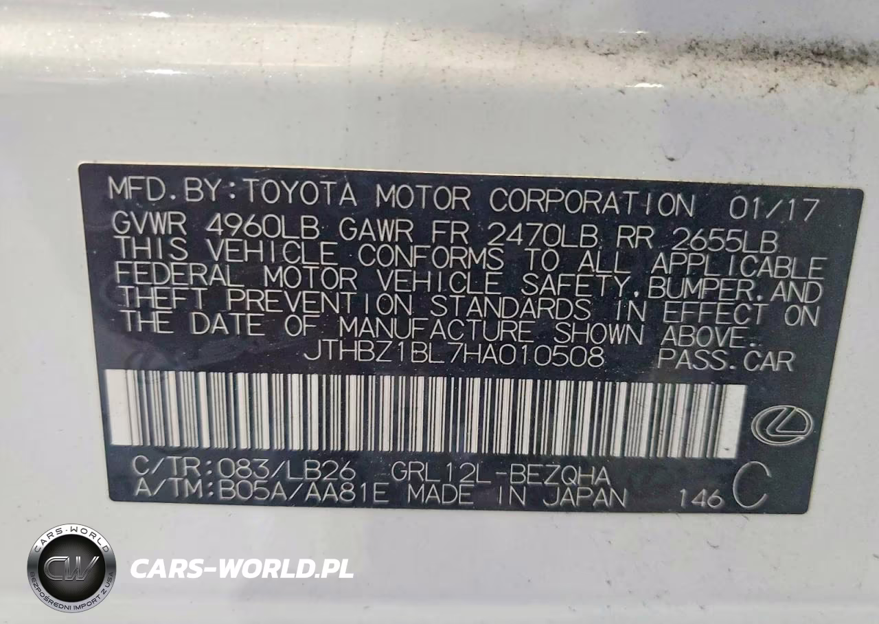 2017 Lexus Gs 350 F Sport VIN:JTHBZ1BL7HA010508 - 13