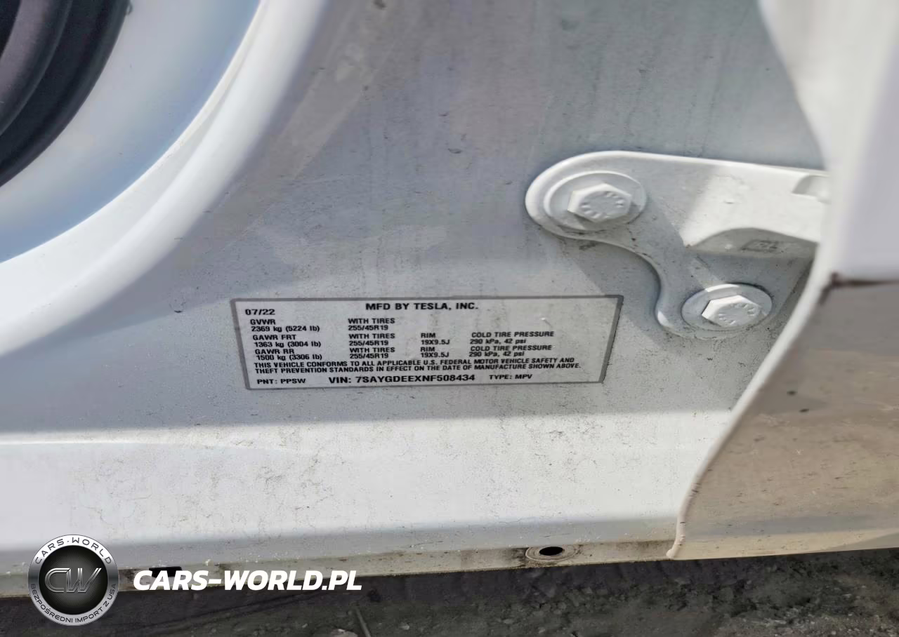 2022 Tesla Model Y VIN:7SAYGDEEXNF508434 - 12