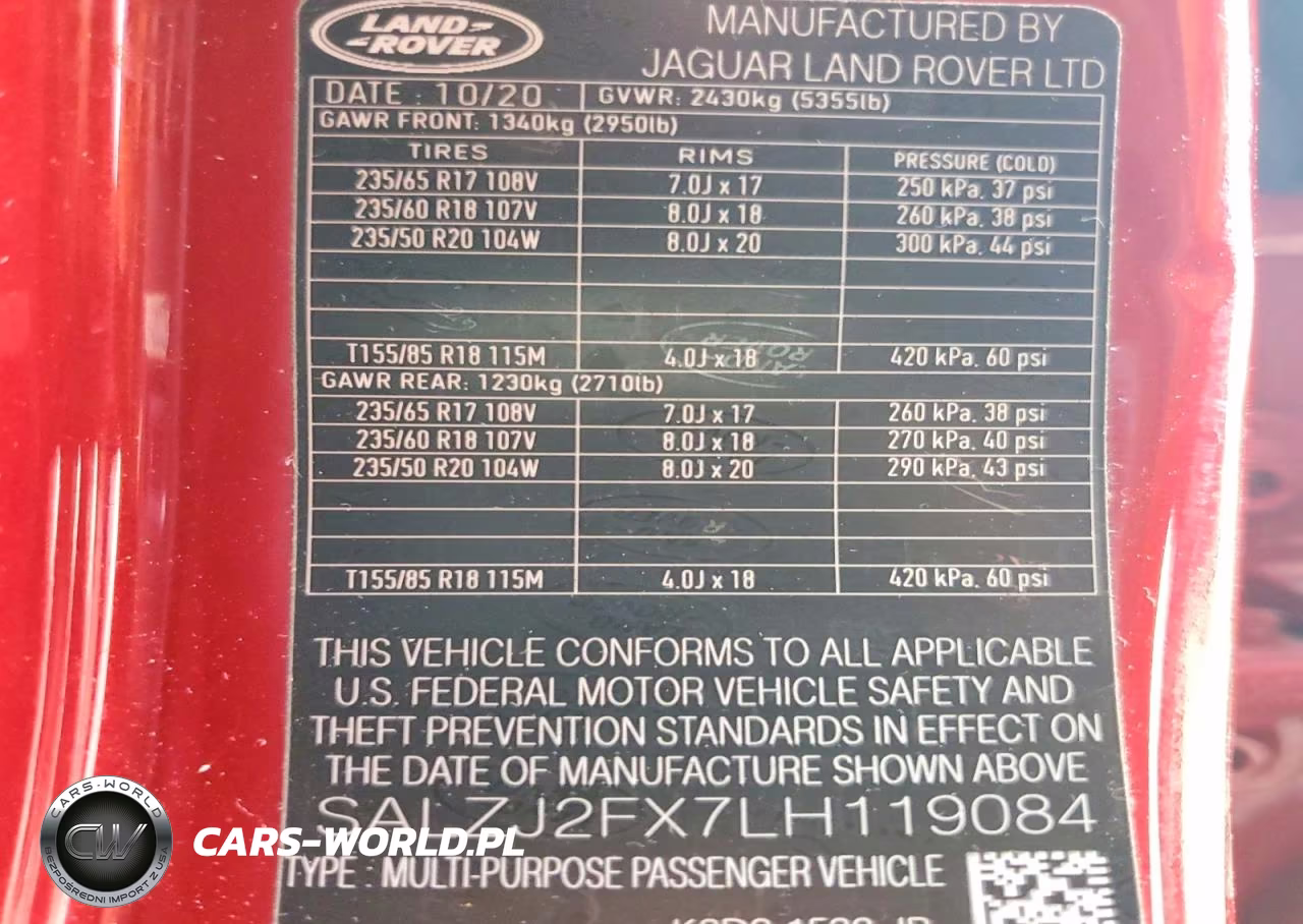 2020 Land Rover Range Rover Evoque S VIN:SALZJ2FX7LH119084 - 12