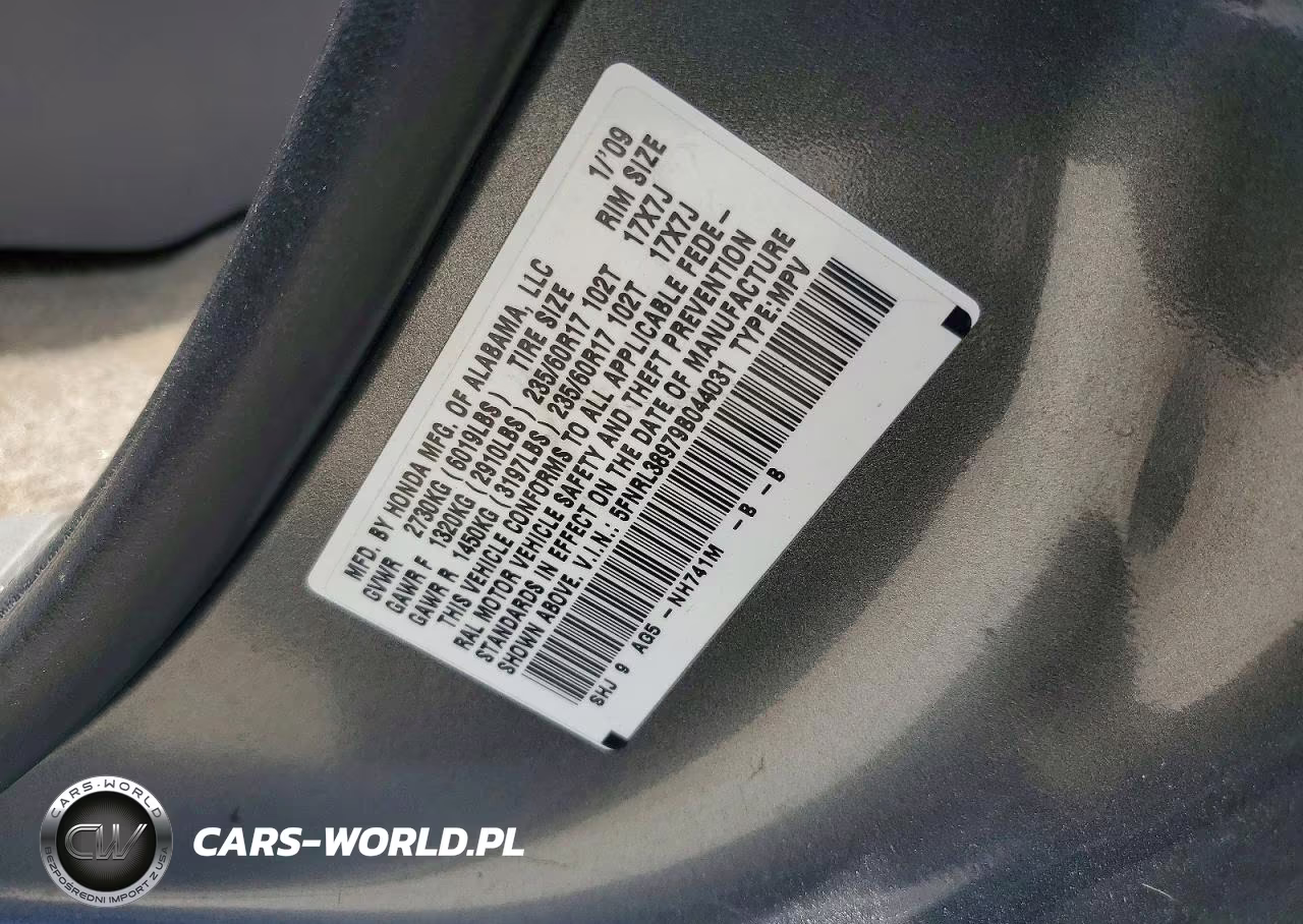 2009 Honda Odyssey Touring VIN:5FNRL38979B044031 - 13