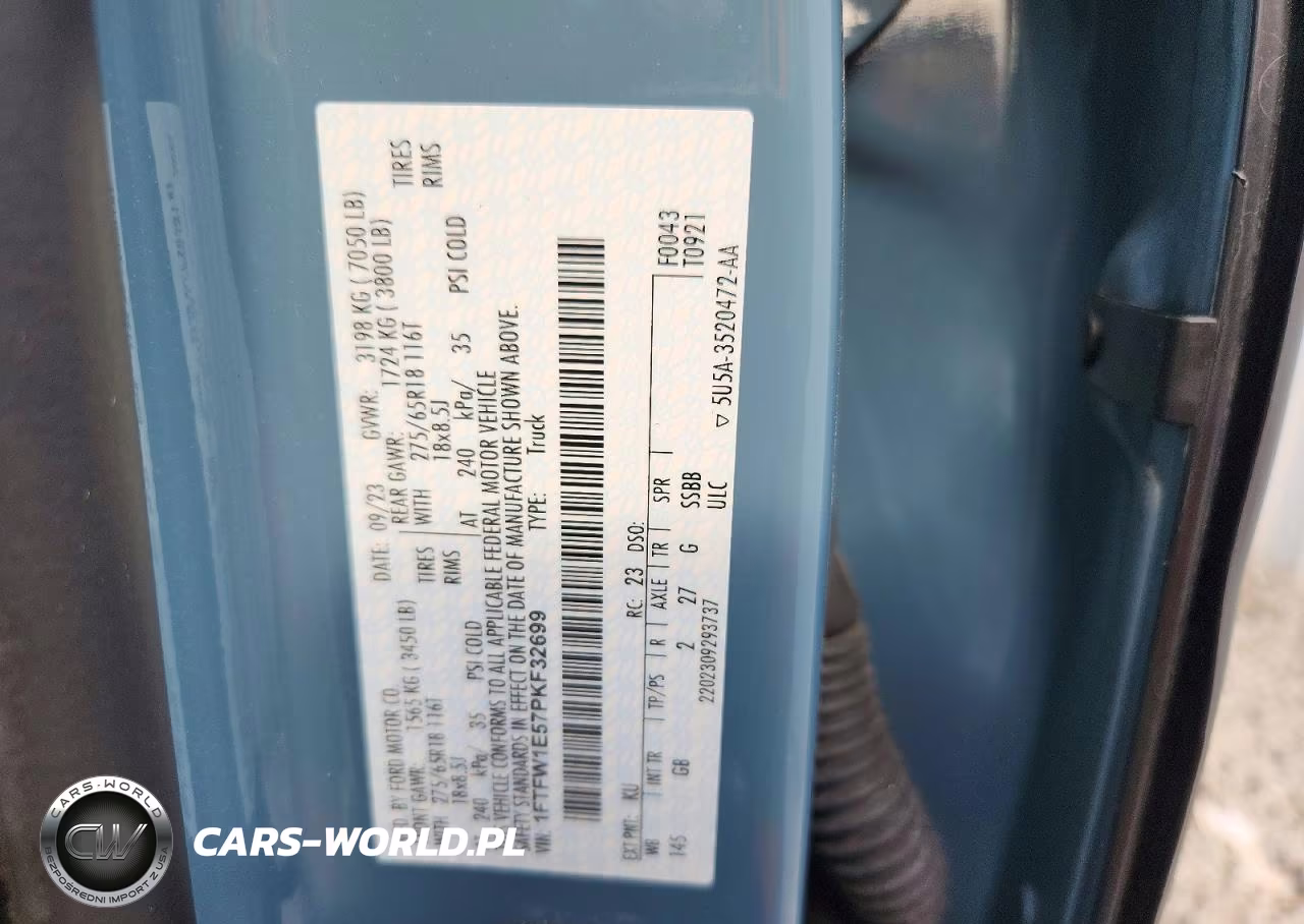 2023 Ford F150 Supercrew VIN:1FTFW1E57PKF32699 - 12