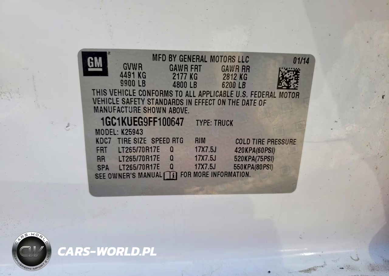 2015 Chevrolet Silverado K2500 Heavy Duty VIN:1GC1KUEG9FF100647 - 12
