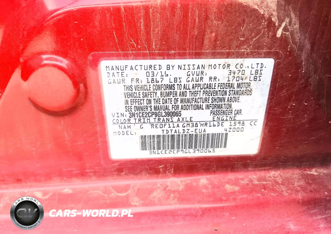 2016 Nissan Versa Note Sv VIN:3N1CE2CP9GL390065 - 13