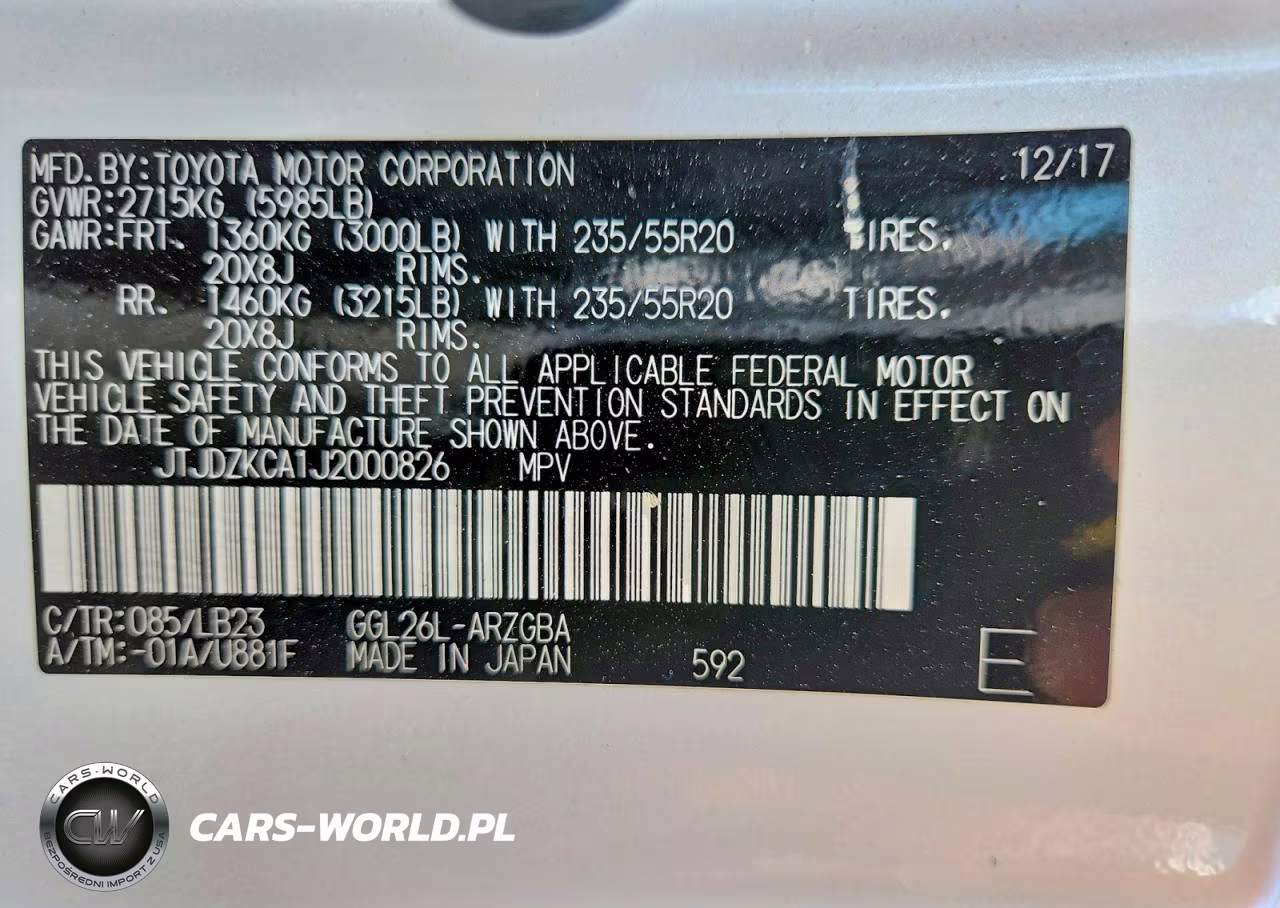 2018 Lexus Rx 350 L VIN:JTJDZKCA1J2000826 - 12