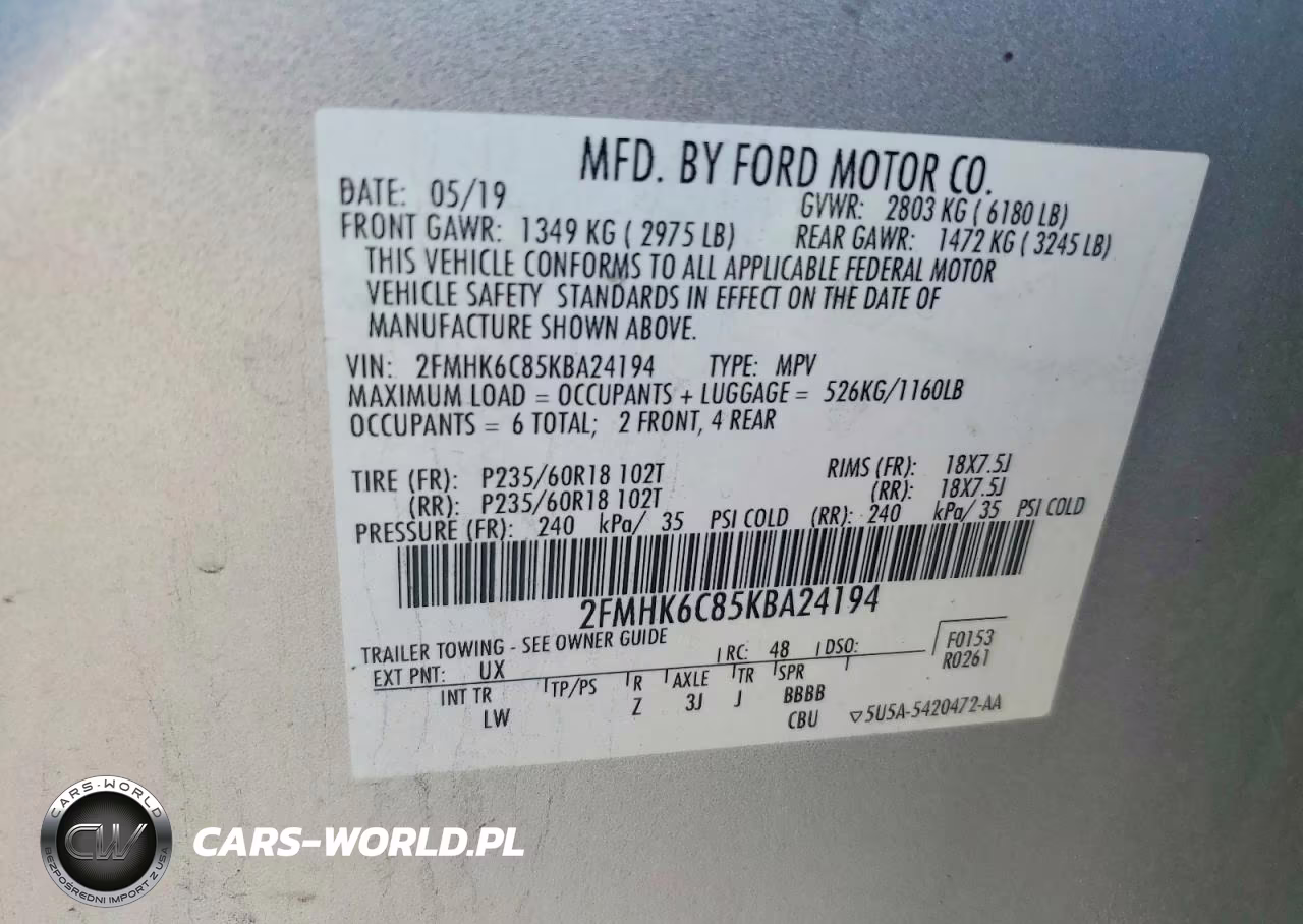 2019 Ford Flex Sel VIN:2FMHK6C85KBA24194 - 12