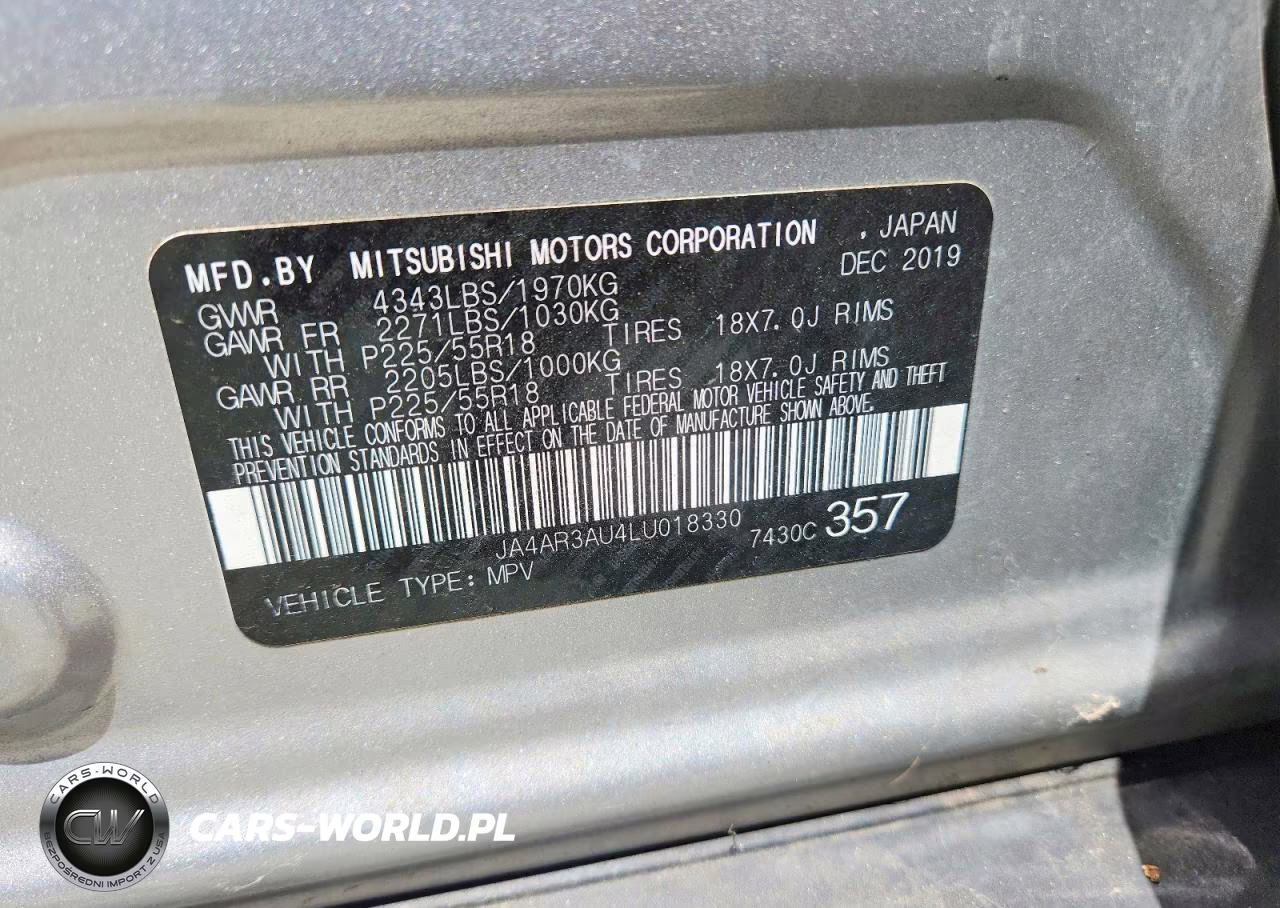 2020 Mitsubishi Outlander Sport Es VIN:JA4AR3AU4LU018330 - 13