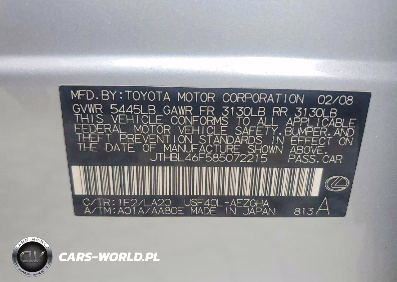 2008 Lexus Ls 460 VIN:JTHBL46F585072215 - 12