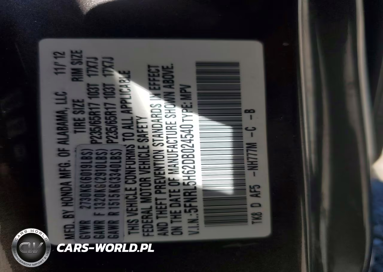 2013 Honda Odyssey Exl VIN:5FNRL5H62DB024540 - 13