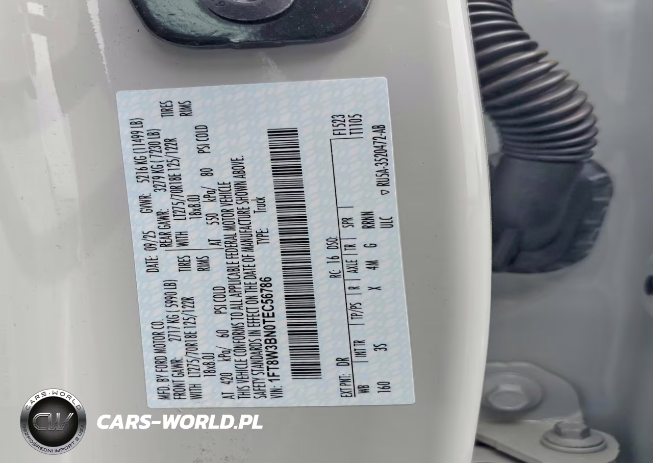 2026 Ford F350 Super Duty VIN:1FT8W3BN0TEC56786 - 12