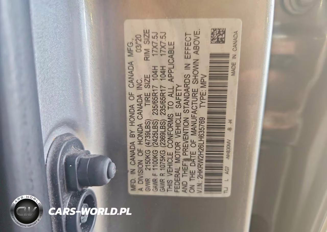 2020 Honda Cr-V Lx VIN:2HKRW2H26LH635769 - 13