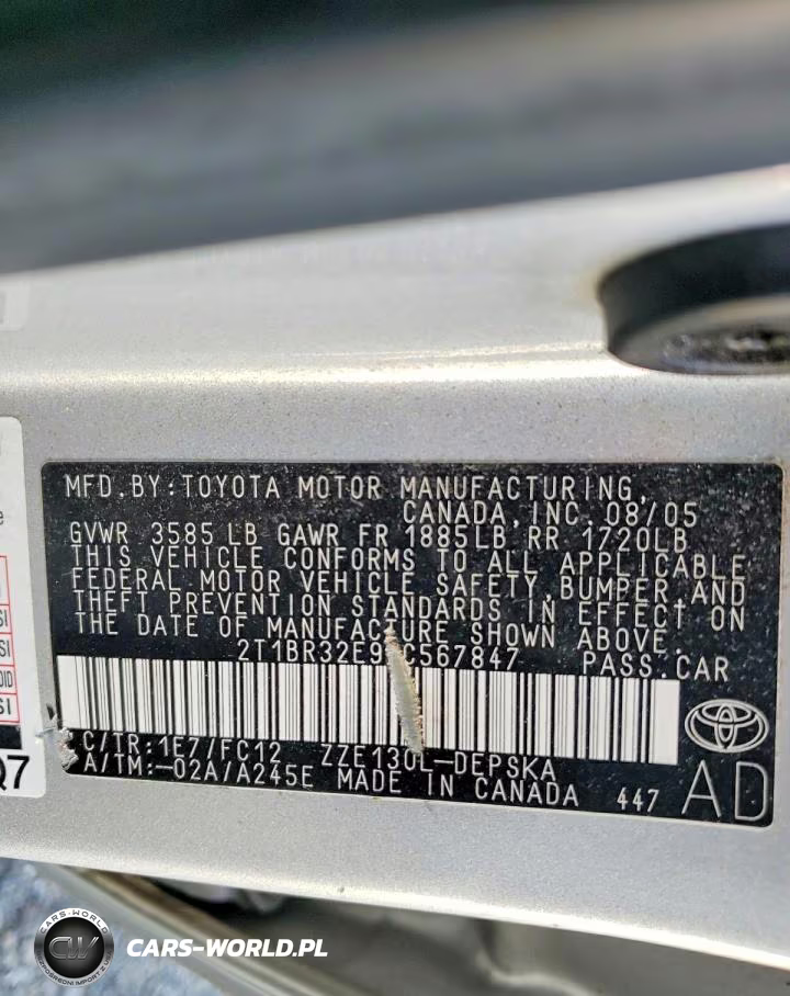 2006 Toyota Corolla S VIN:2T1BR32E96C567847 - 12