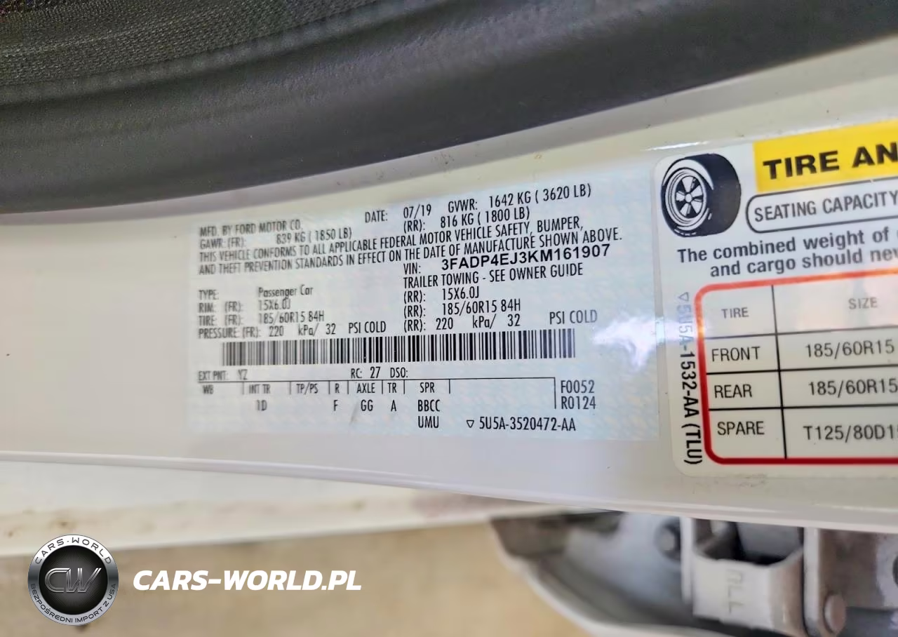 2019 Ford Fiesta Se VIN:3FADP4EJ3KM161907 - 12