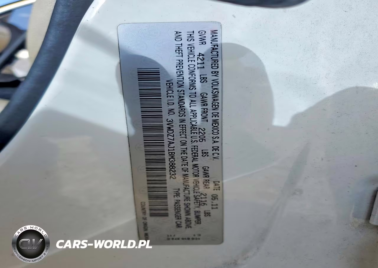 2011 Volkswagen Jetta Se VIN:3VWDZ7AJ1BM388232 - 12