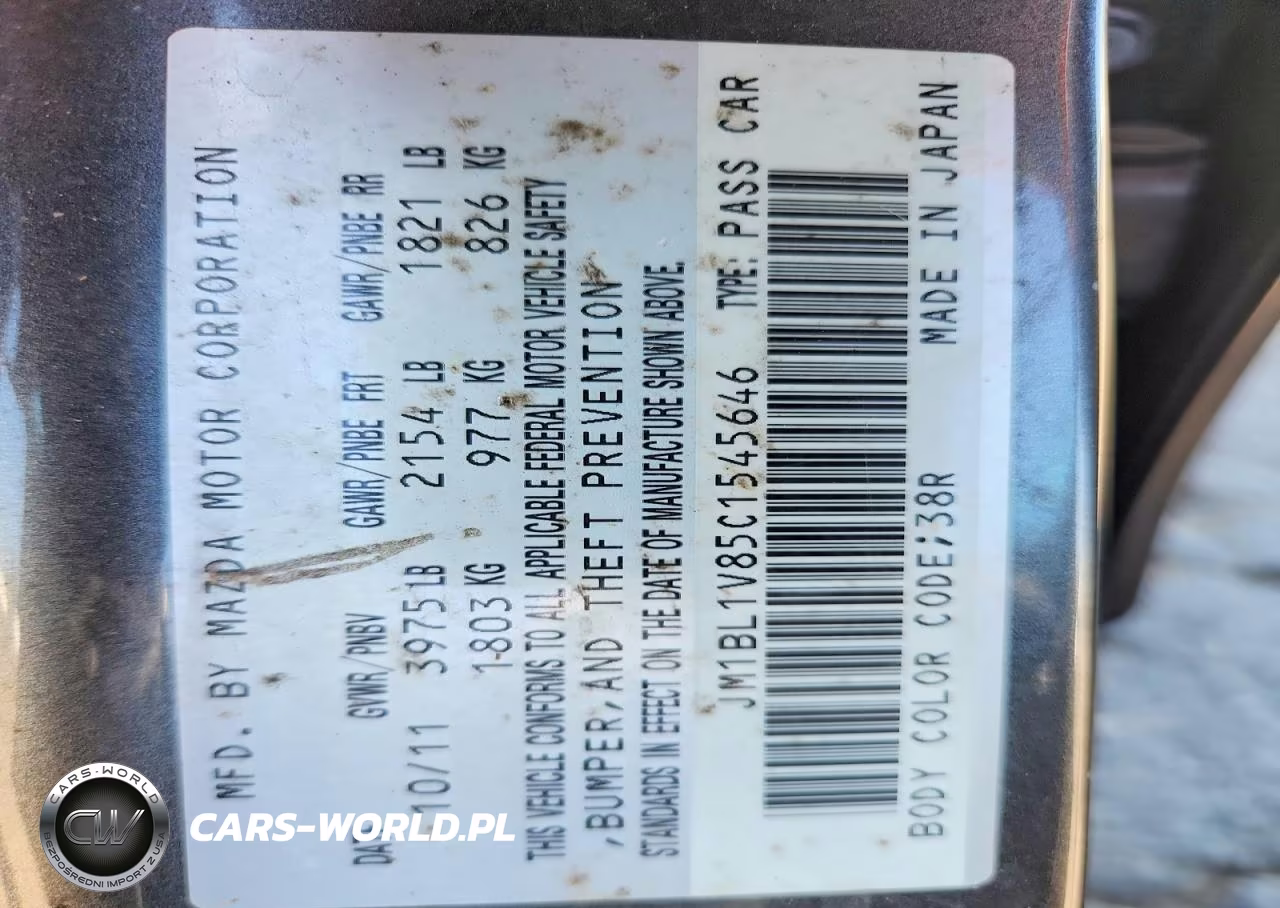 2012 Mazda 3 I VIN:JM1BL1V85C1545646 - 12