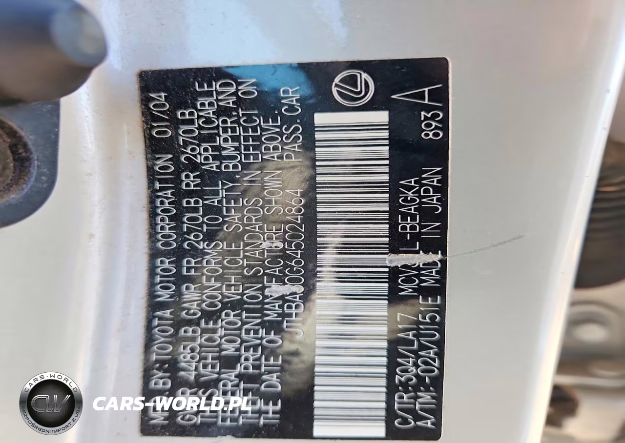2004 Lexus Es 330 VIN:JTHBA30G645024864 - 12