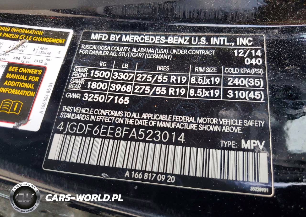 2015 Mercedes-Benz Gl 450 4Matic VIN:4JGDF6EE8FA523014 - 14