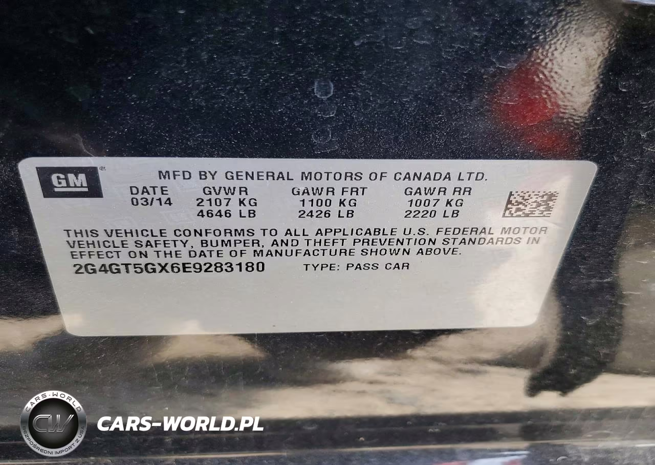 2014 Buick Regal Gs VIN:2G4GT5GX6E9283180 - 12