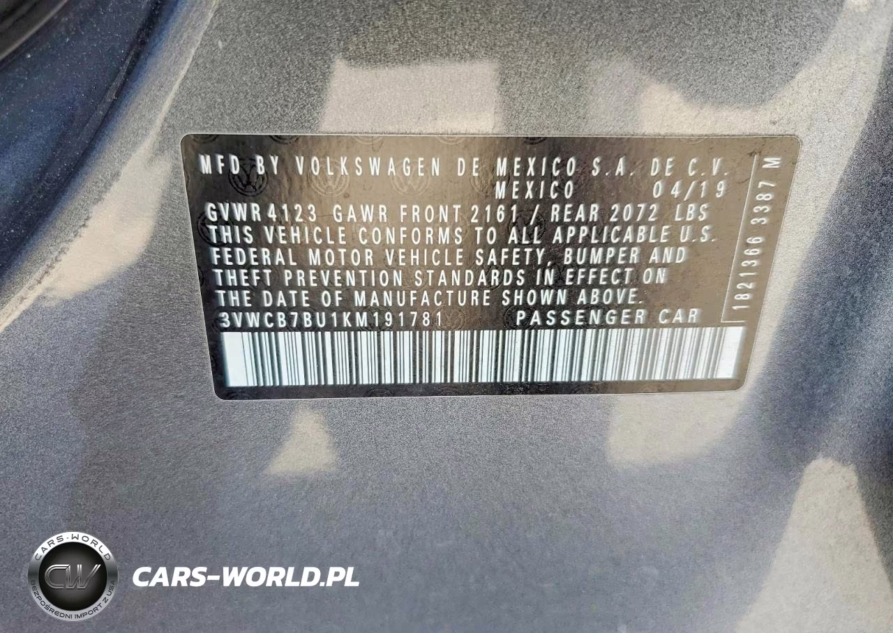 2019 Volkswagen Jetta S VIN:3VWCB7BU1KM191781 - 12