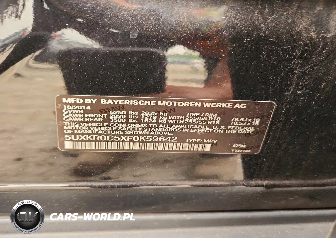 2015 BMW X5 xDrive35I VIN:5UXKR0C5XF0K59642 - 12
