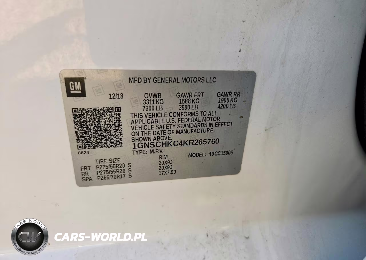 2019 Chevrolet Suburban C1500 Lt VIN:1GNSCHKC4KR265760 - 13