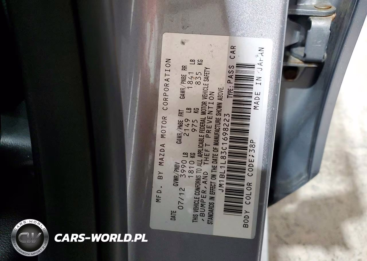 2012 Mazda 3 I VIN:JM1BL1L83C1698223 - 12