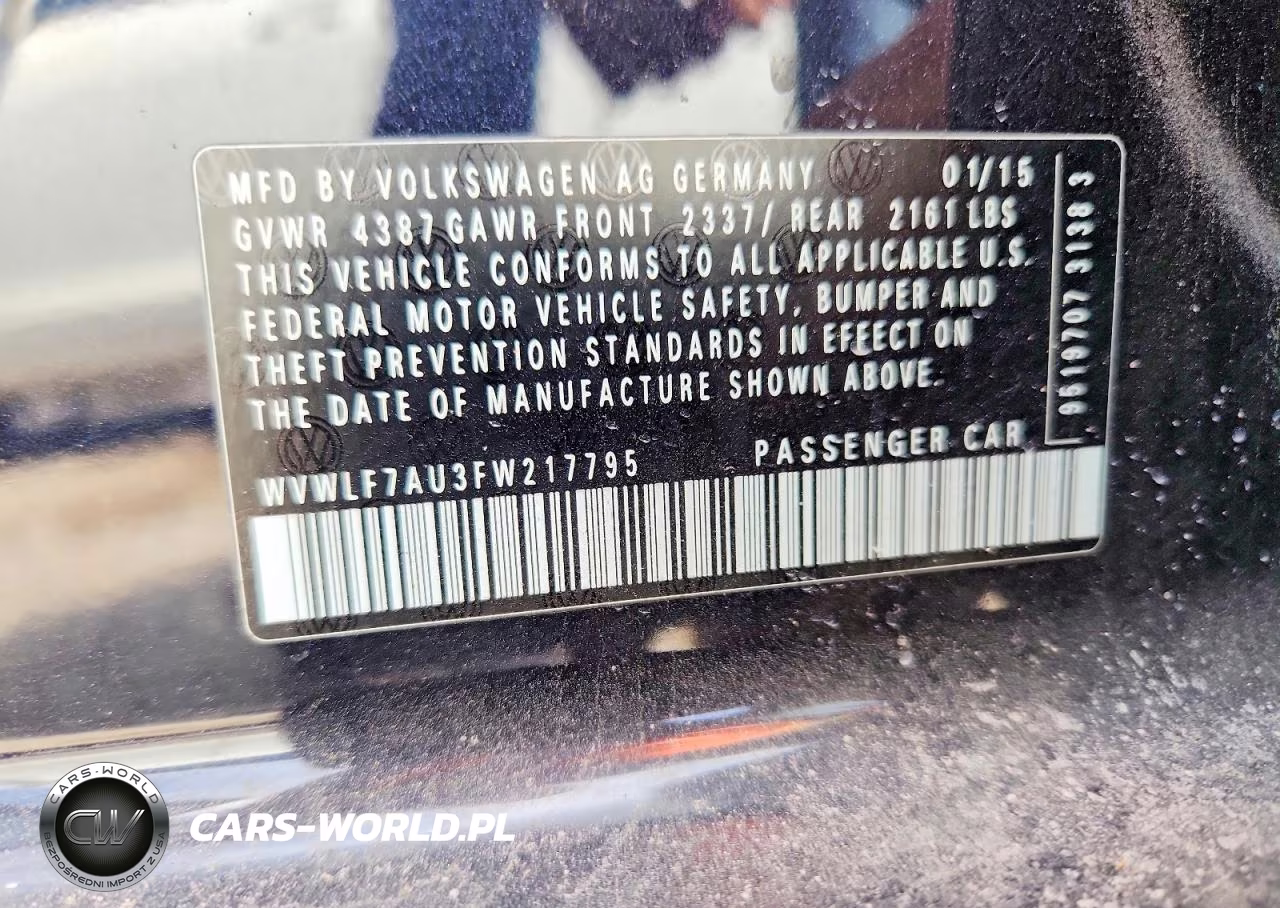 2015 Volkswagen Golf R VIN:WVWLF7AU3FW217795 - 14