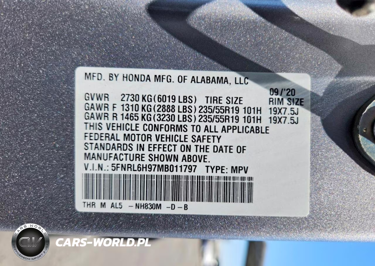 2021 Honda Odyssey Elite VIN:5FNRL6H97MB011797 - 14