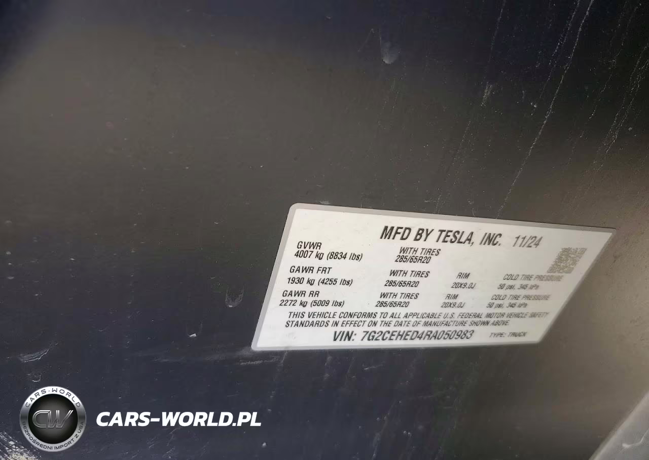 2024 Tesla Cybertruck All-Wheel Drive VIN:7G2CEHED4RA050983 - 12