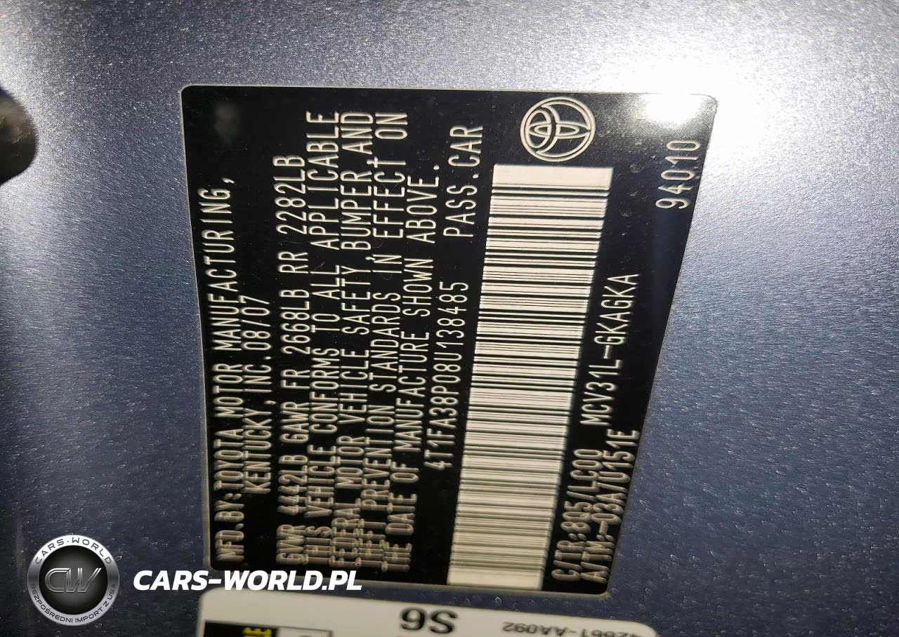 2008 Toyota Camry Solara VIN:4T1FA38P08U138485 - 12