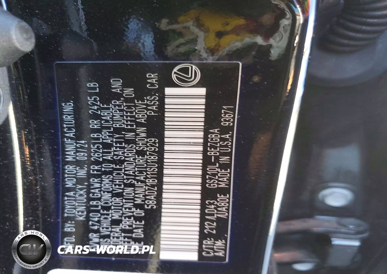 2025 Lexus Es 350 Base VIN:58ADZ1B11SU187929 - 13