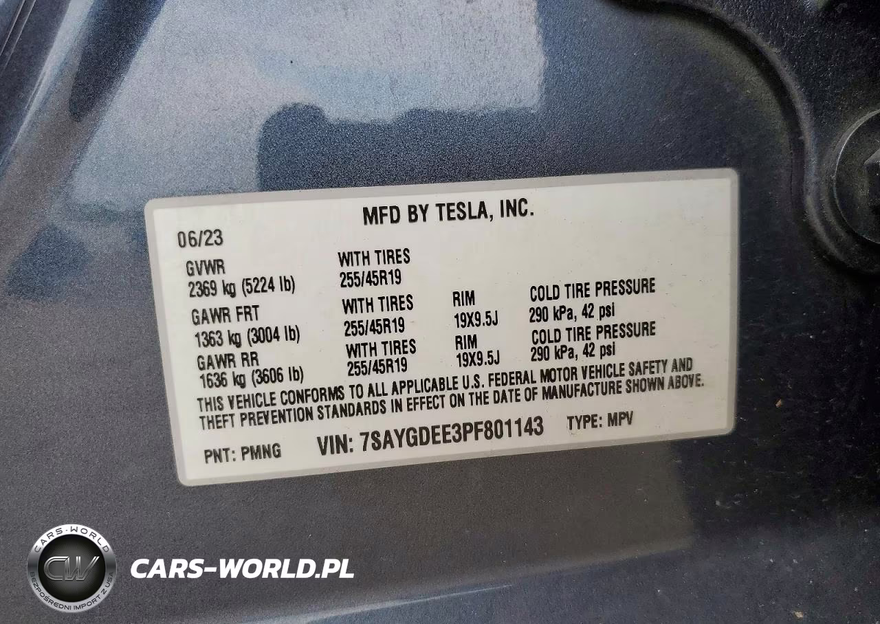 2023 Tesla Model Y VIN:7SAYGDEE3PF801143 - 12