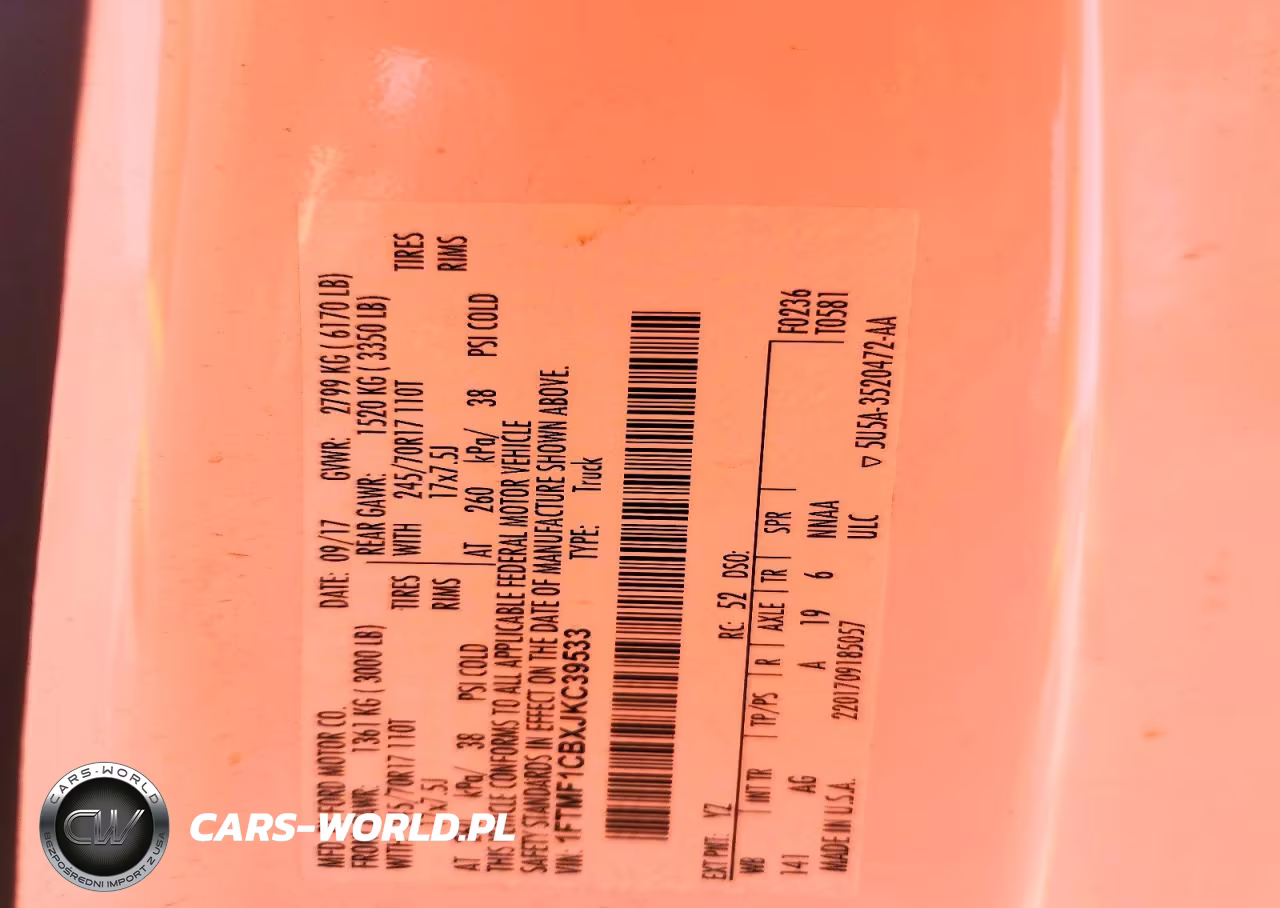 2018 Ford F150 VIN:1FTMF1CBXJKC39533 - 13
