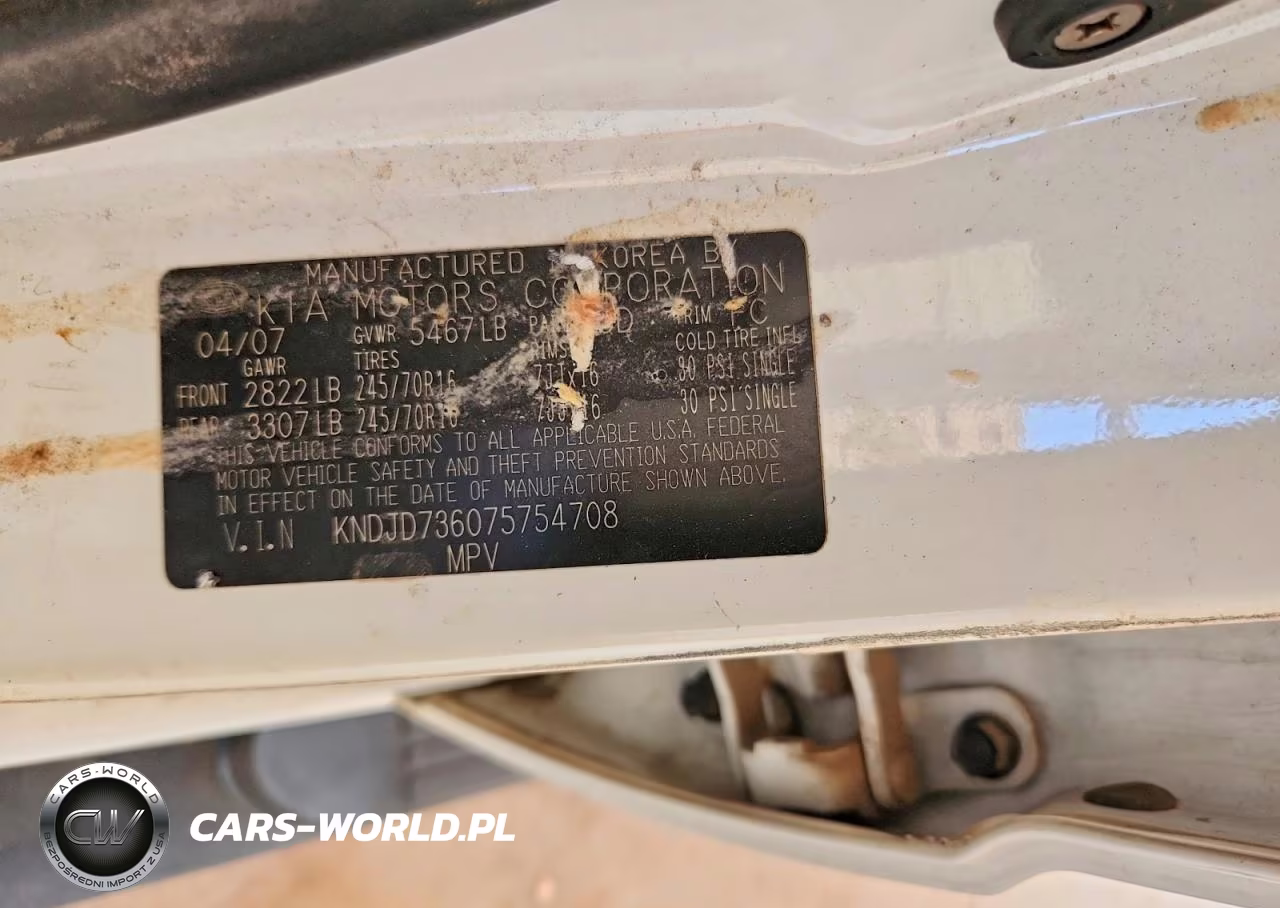 2007 Kia Sorento Base VIN:KNDJD736075754708 - 14