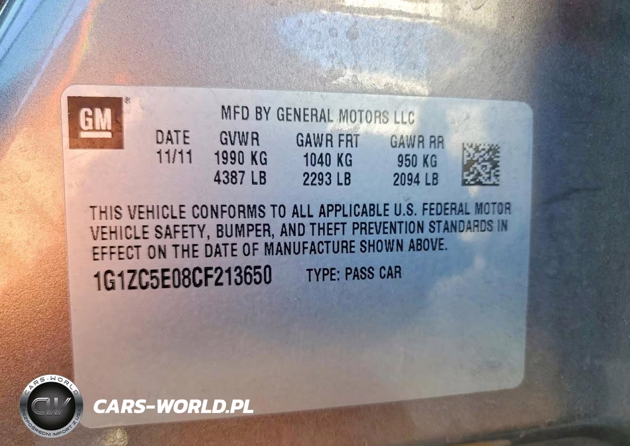 2012 Chevrolet Malibu 1Lt VIN:1G1ZC5E08CF213650 - 13