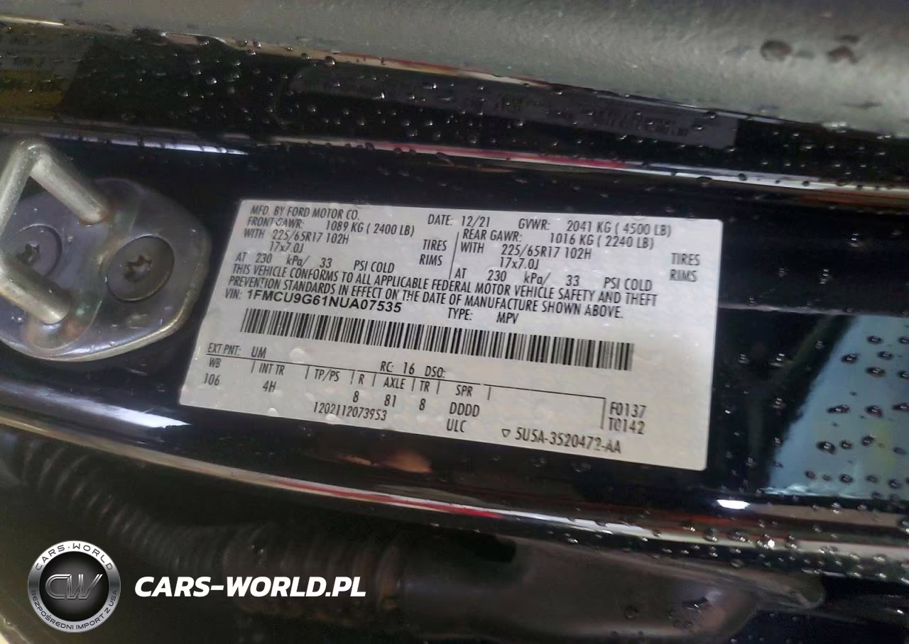 2022 Ford Escape Se VIN:1FMCU9G61NUA07535 - 12