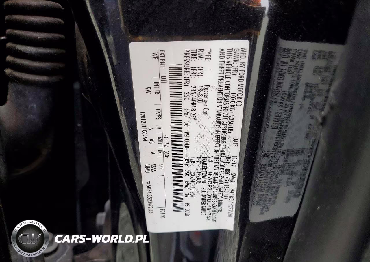 2013 Ford Focus St VIN:1FADP3L97DL191743 - 12