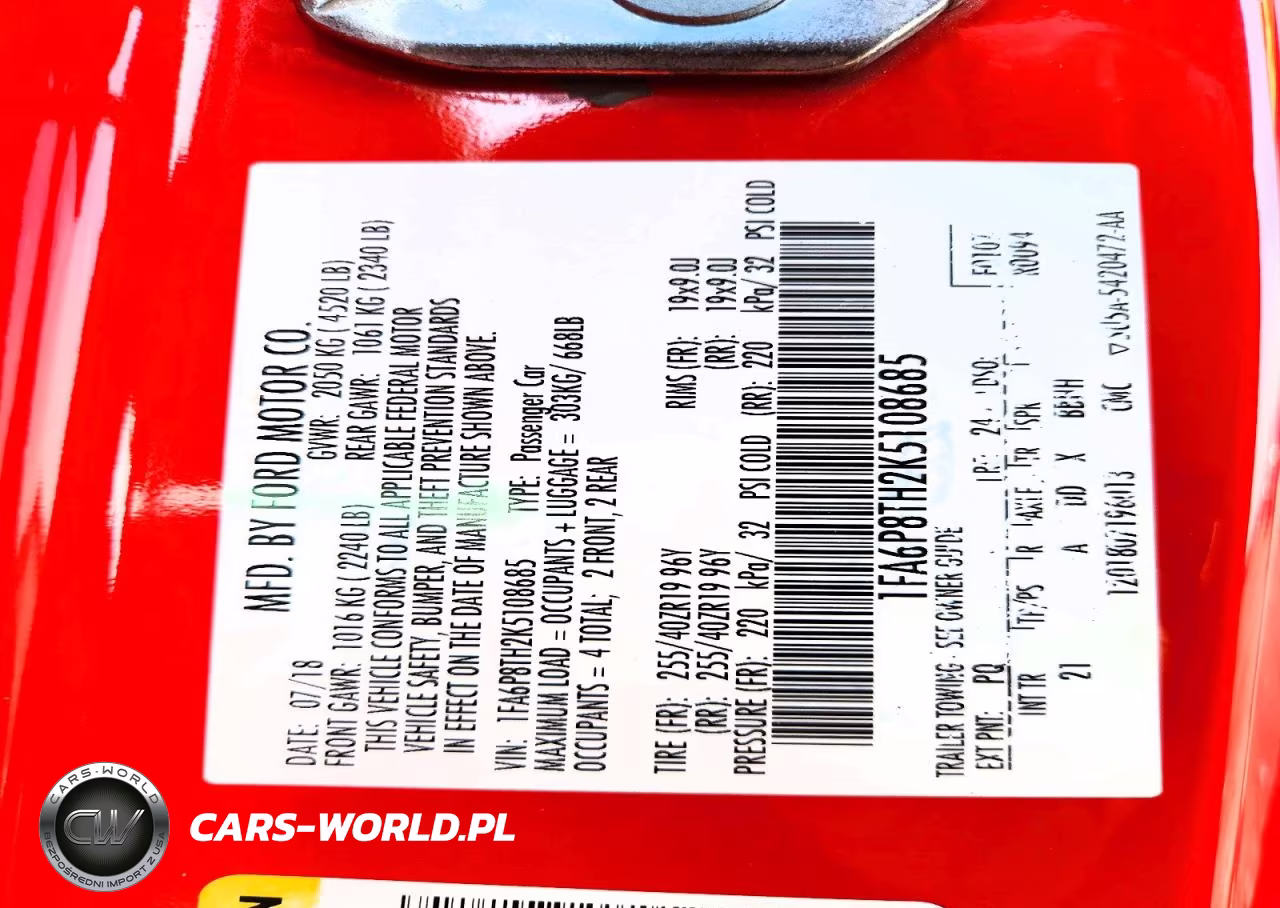 2019 Ford Mustang VIN:1FA6P8TH2K5108685 - 12