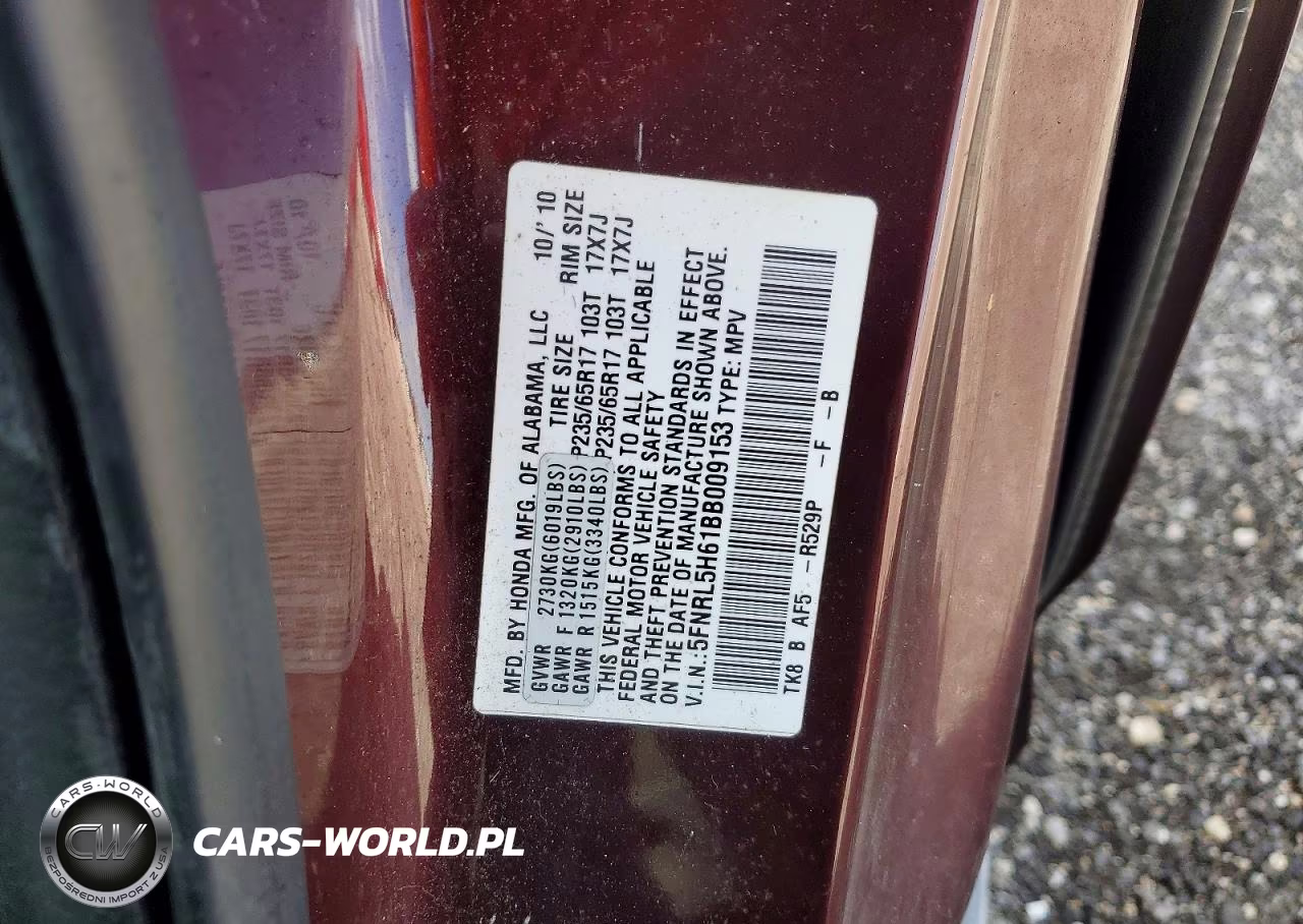 2011 Honda Odyssey Exl VIN:5FNRL5H61BB009153 - 13