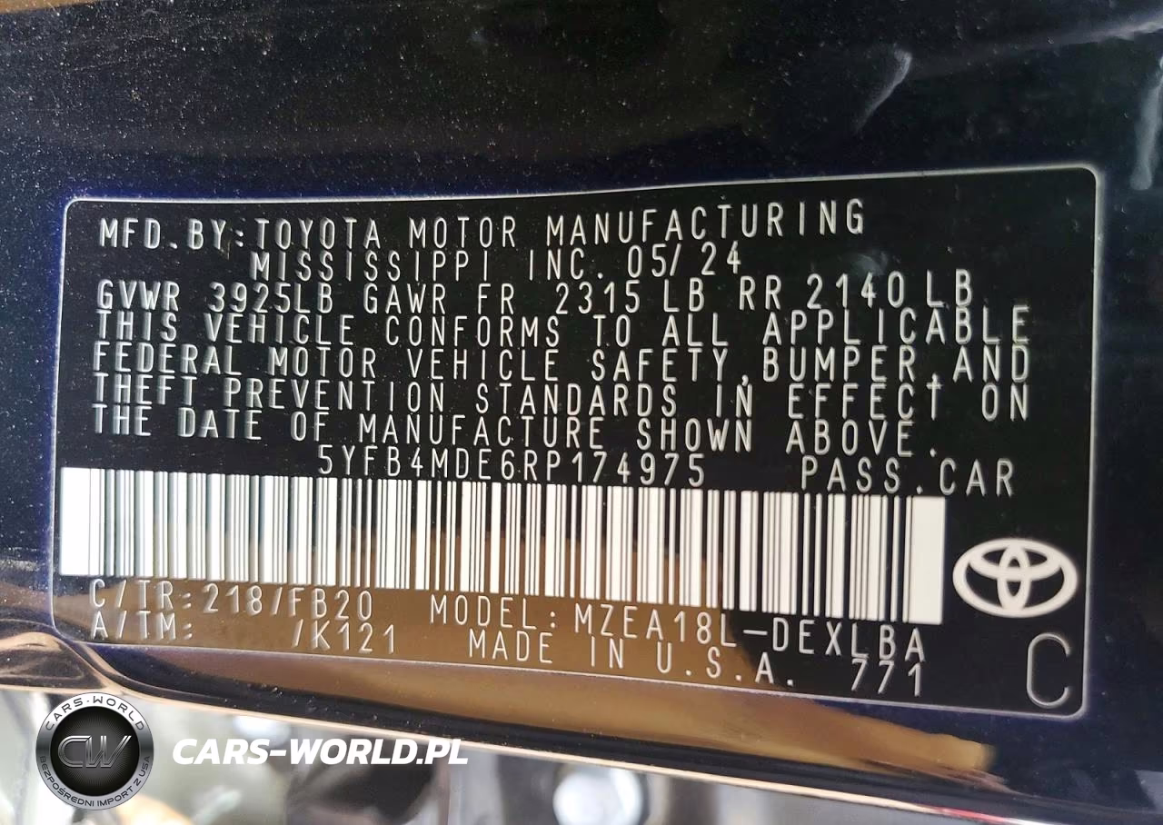 2024 Toyota Corolla Le VIN:5YFB4MDE6RP174975 - 13
