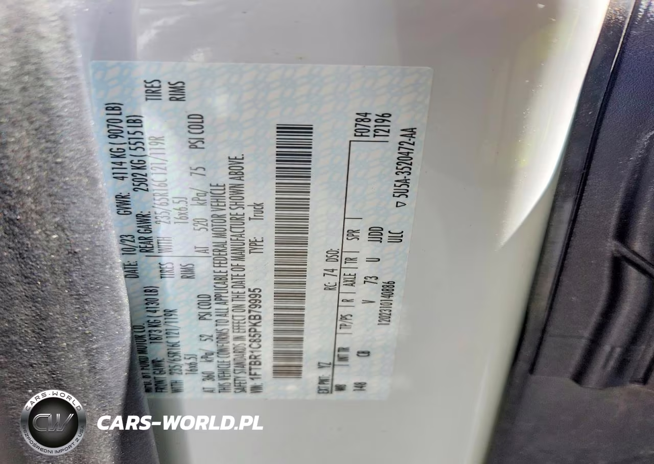 2023 Ford Transit T-250 VIN:1FTBR1C85PKB79995 - 13