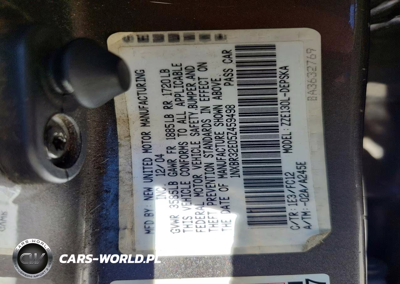 2005 Toyota Corolla S VIN:1NXBR32E05Z459498 - 12