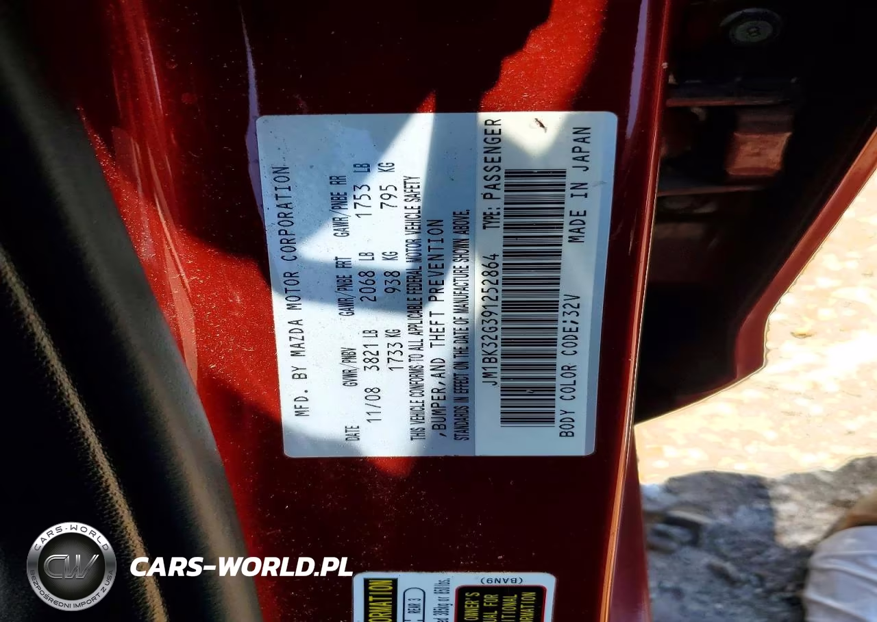 2009 Mazda 3 I VIN:JM1BK32G391252864 - 12